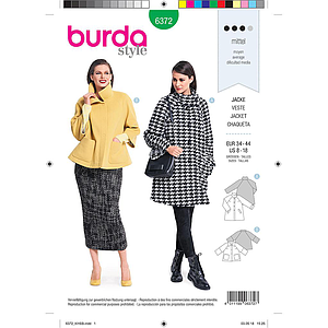 Patron Burda 6372 Abrigo para mujer