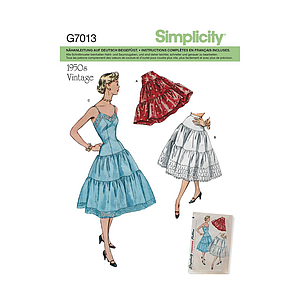 Patron Simplicity 8456 Robe et jupe vintage