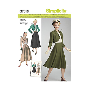 Patron Simplicity 8462 Ensemble vintage femme