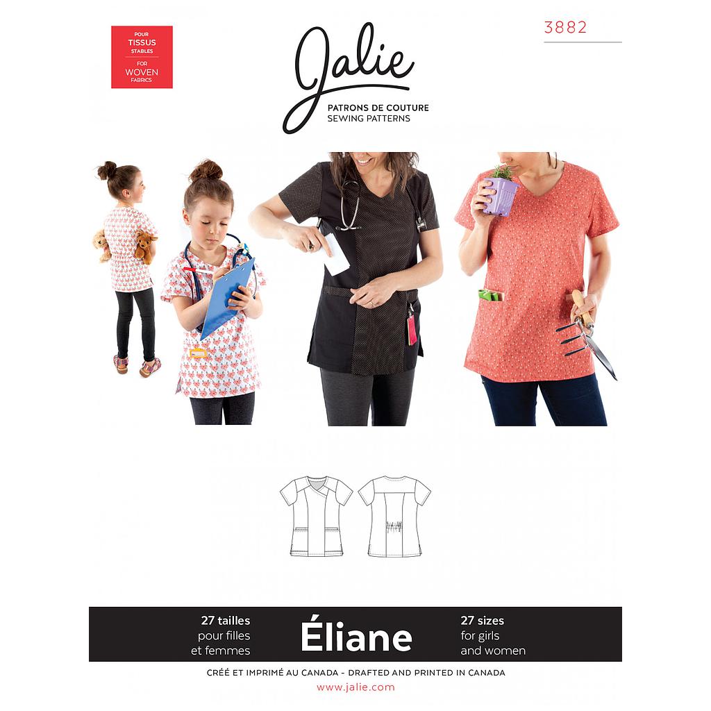 [JAL-3882] Patron Jalie 3882 Haut d'uniforme d'infirmière - Éliane