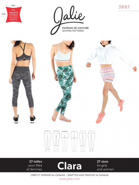 [JAL-3887] Patron Jalie 3887  Legging à taille haute pour femme