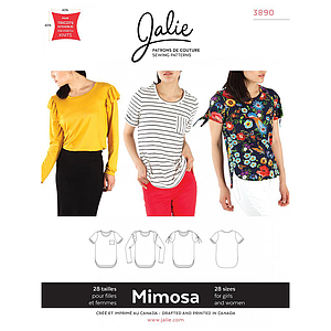 Patron Jalie 3890 Tee-Shirt à encolure ronde - Mimosa