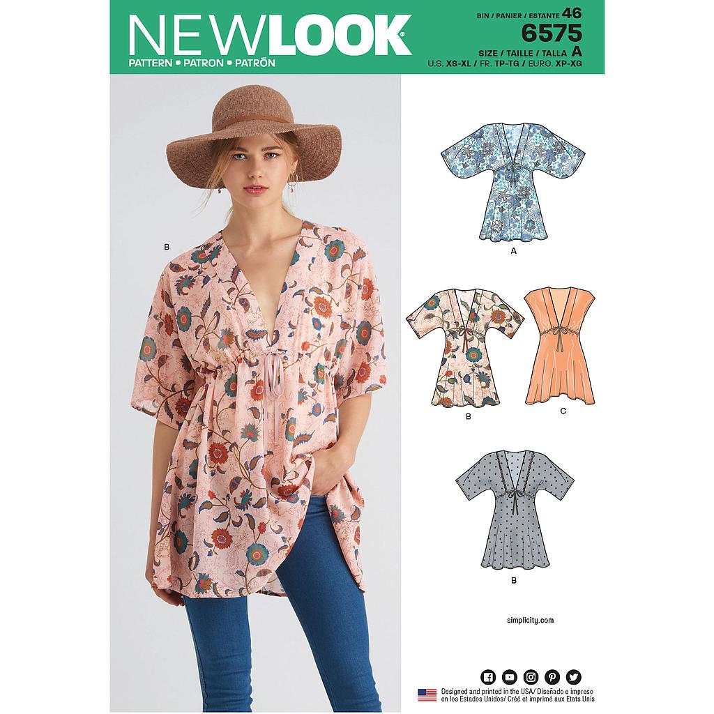 [NL6575] Patron New Look 6575 Tunique