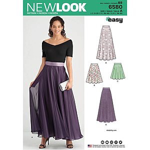 Patrón New Look 6580 Falda