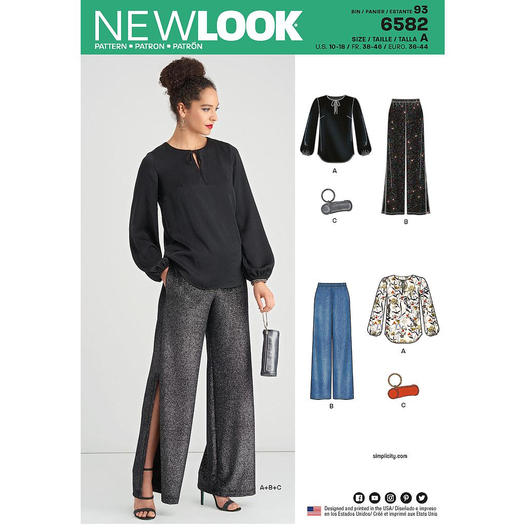 Patron New Look 6582 Tunique et pantalon