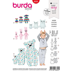 Patron Burda 6303 - Coussin pour enfants