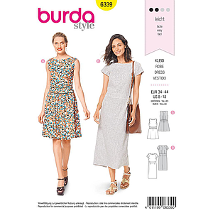 Patron Burda 6339 - Robe pour femmes de 36 à 46