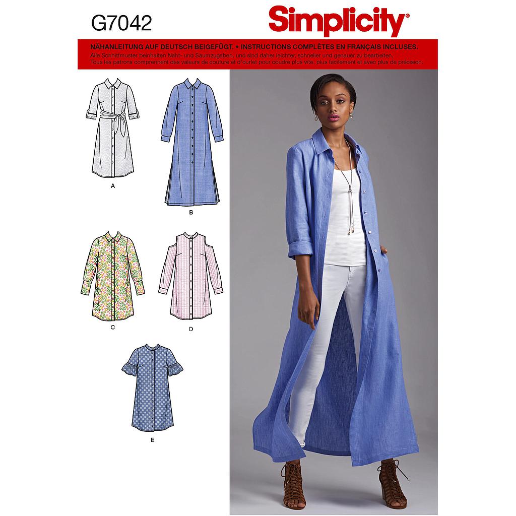 Patron Simplicity 8546 Chemisier et robe