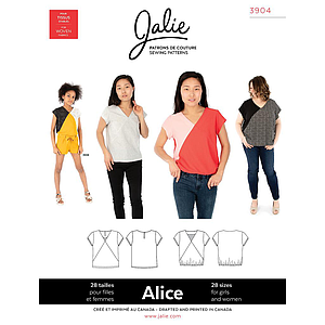 Patron JALIE 3904 ALICE haut pour femme de 36 à 58 et fille de 2 à 13 ans