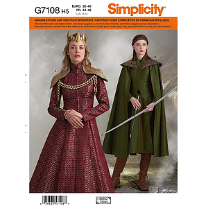 Patron Simplicity 8768 Déguisement cosplay pour femmes de 34 à 50