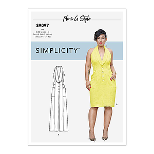 Patron Simplicity 9097 Robe et combinaison dos nu par Mimi G Style - du 34 au 52