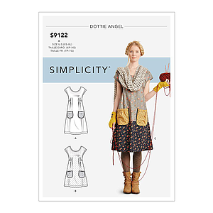 Patron Simplicity 9122 Tunique et robe femme 'granny chic' - du 34 au 52