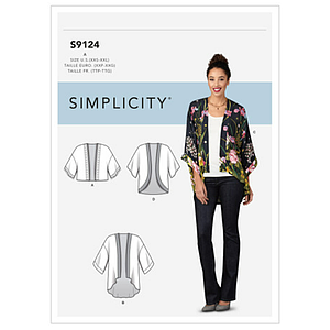 Patron Simplicity 9124 Kimono femme - de 2XS à 2XL