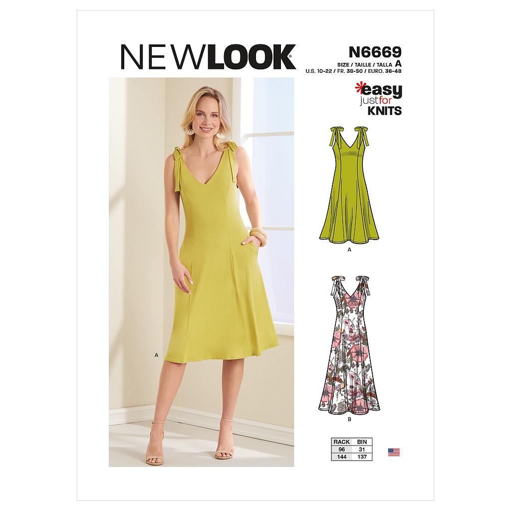 [NL6669] Patron New Look 6669 Robe couture princesse évasée