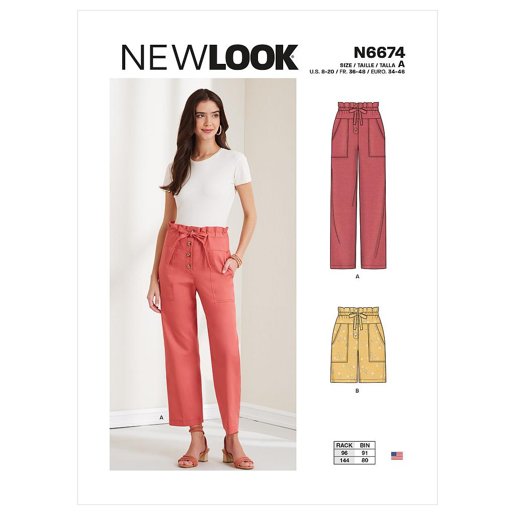 Patron New Look 6674 Pantalon/ Short paperbag