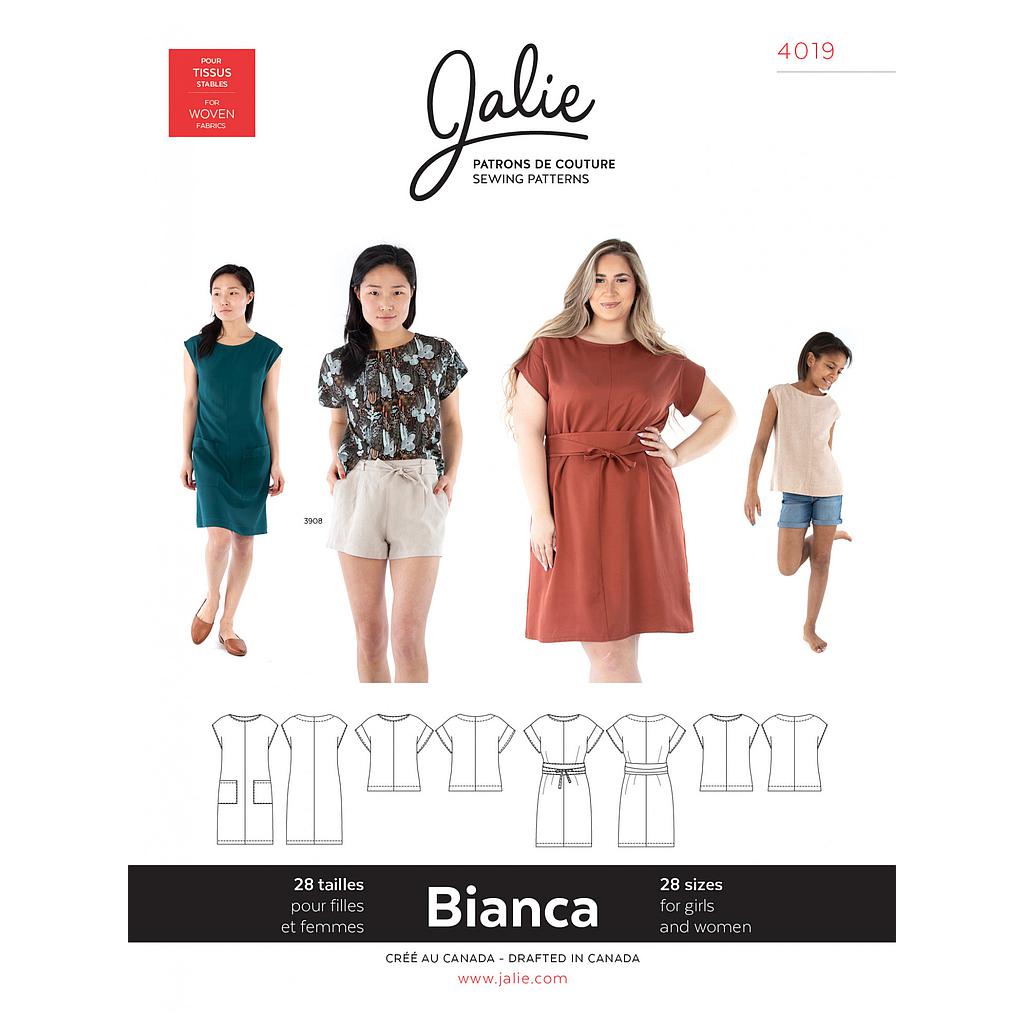 [JAL-4019] Patron Jalie 4019 BIANCA - Haut et Robe ample avec encolure ronde - Femme, fille, grandes tailles