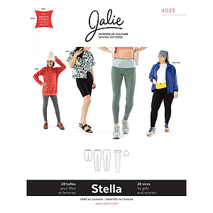 Patron Jalie 4023 STELLA - Legging, ceinture de course et tuque - Femme, fille, grandes tailles