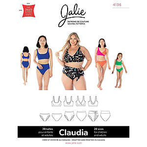 Patron Jalie 4136 CLAUDIA- Bikinis- Femme, Enfant fille