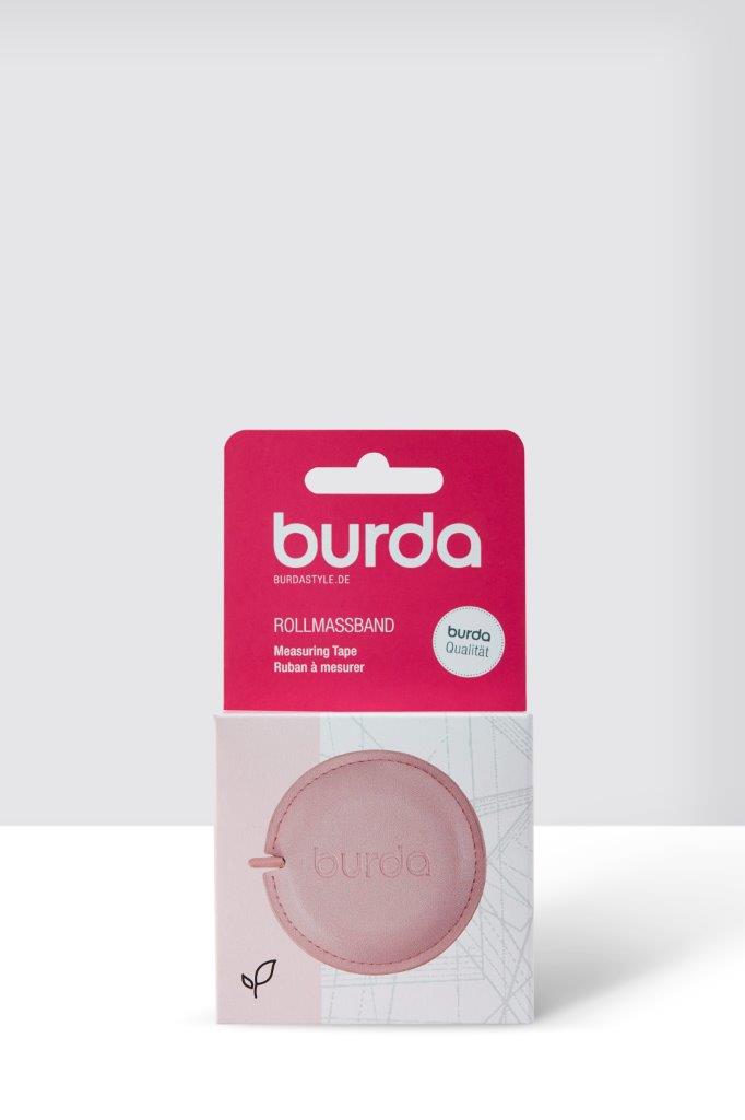 [B-55] Centimètre de couture rétractable Burda - 150 cm - Rose