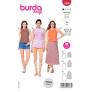 Patron Burda 5999 - Top sportif Femme du 36 au 46 (FR)