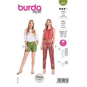 Patron Burda 6005 - Pantalon et short chic Femme du 36 au 46 (FR)