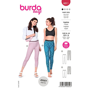 Patron Burda 6011 - Legging sport avec variations de longueurs du 36 au 46 (FR)