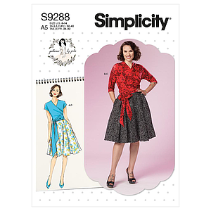 Patron Simplicity 9288 - Ensemble Femme, Top portefeuille et Jupe évasée du 34 au 50 (FR)