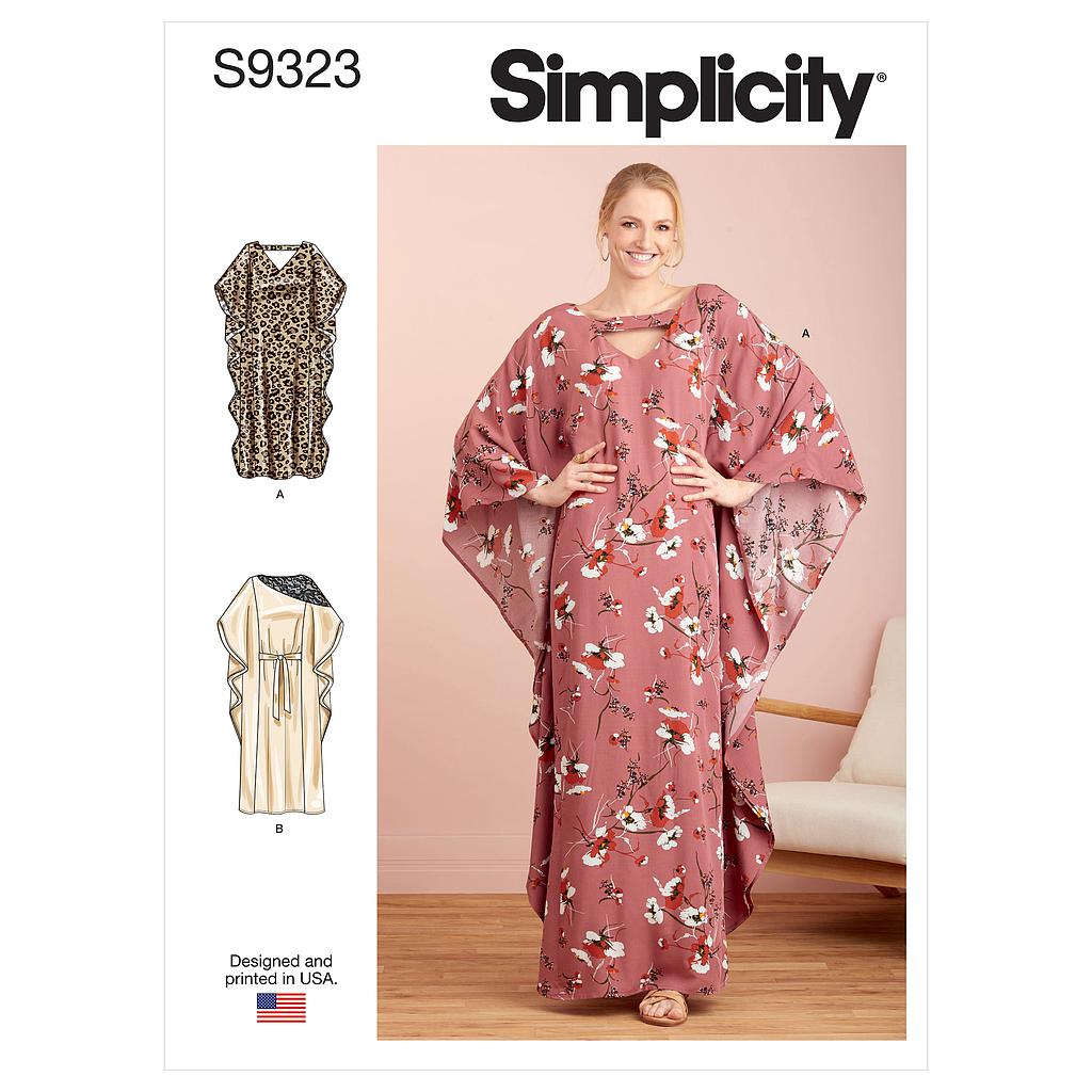[S9323] Patron Simplicity 9323.A - Robe Femme style Caftan du 34 au 52 (FR)
