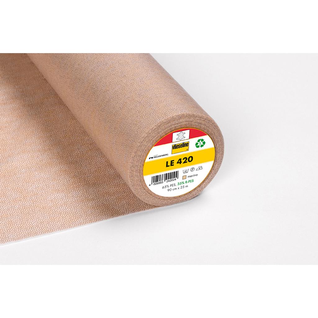 [53633853 (old 53619649)] Vlieseline - LE420 - Entoilage pour cuir - Merino - 90 cm x 25m