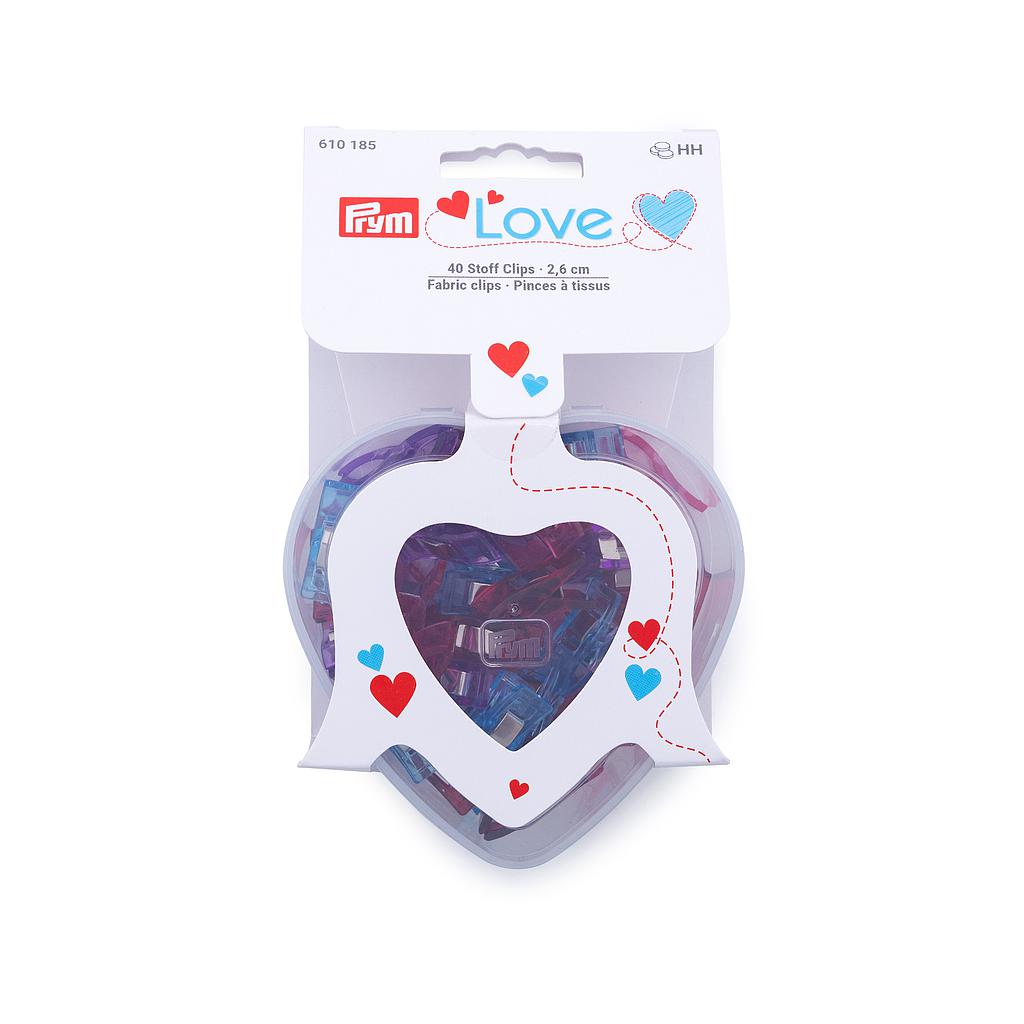 Prym Love - 610 185 - Pinces à tissus - Boîte de 40 pièces de 2.6 cm