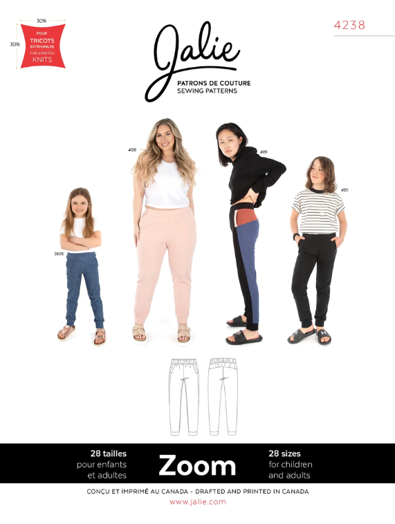 [JAL-4238] Patron Jalie 4238 ZOOM- Jogging moderne