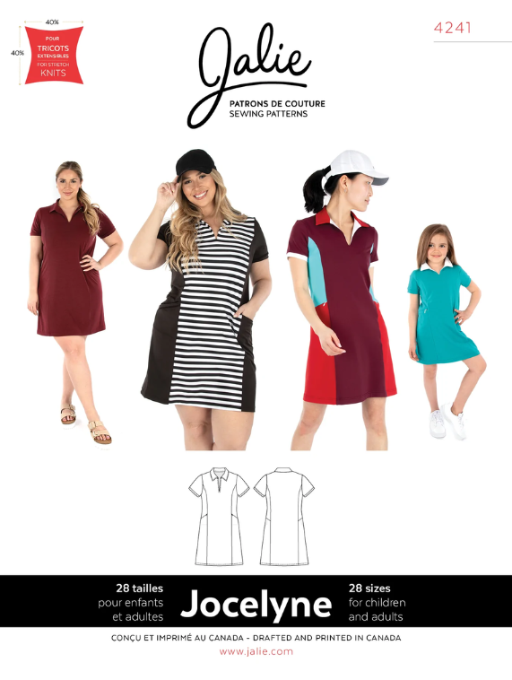 [JAL-4241] Patron Jalie 4241 JOCELYNE - Robe polo enfants, adolescentes et adultes