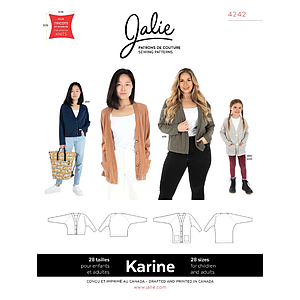 Patron Jalie 4242 KARINE- Gilet raglan