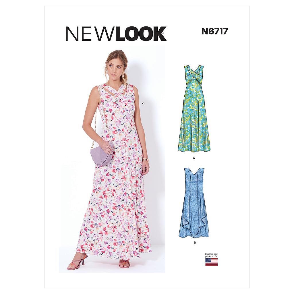 [NL6717] Patron New Look 6717 -  Robe longues avec variantes du 36 au 46 (FR)