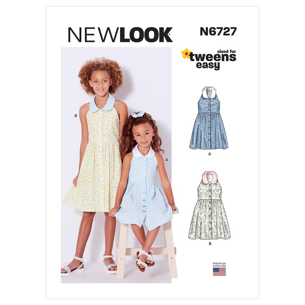 [NL6727] Patron New Look 6727 - Robe Fille de 94 à 158 (FR)