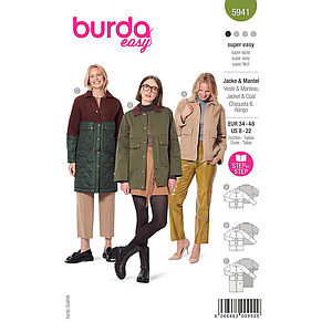 Patron Burda 5941 - Veste sportive & manteau classique du 36 au 50 (FR)