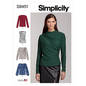 Patron Simplicity 9451 - Hauts en tricot pour femme du 34 au 50 FR