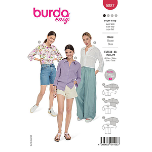 Patron Burda 5887 - Blouse en diverses longueurs du 34 au 48 FR