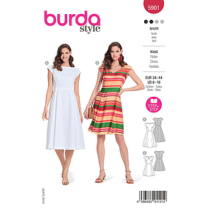 Patron Burda 5901 - Robes romantiques avec touche Vintage du 34 au 44 (FR)