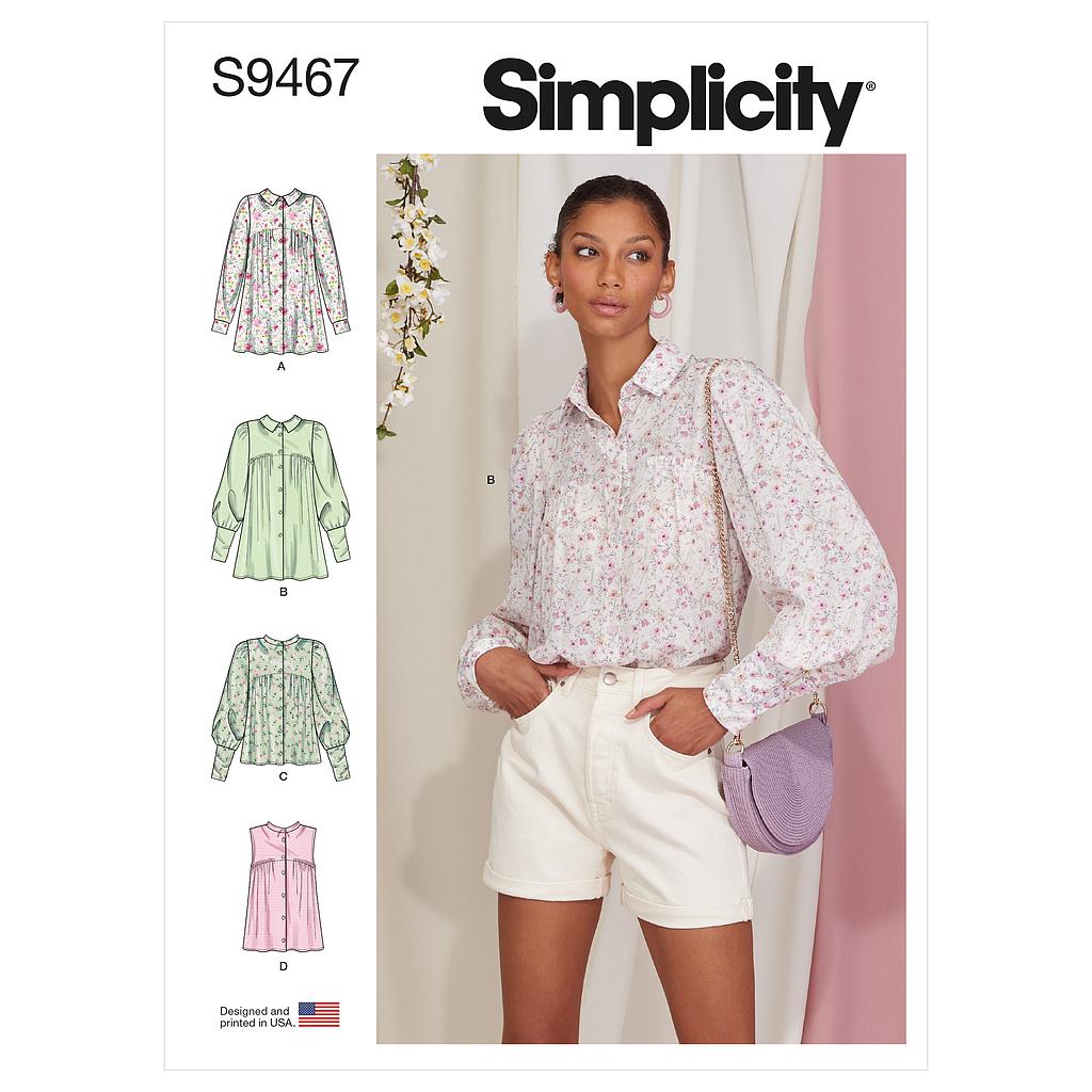 Patron Simplicity 9467 - Hauts pour jeunes filles