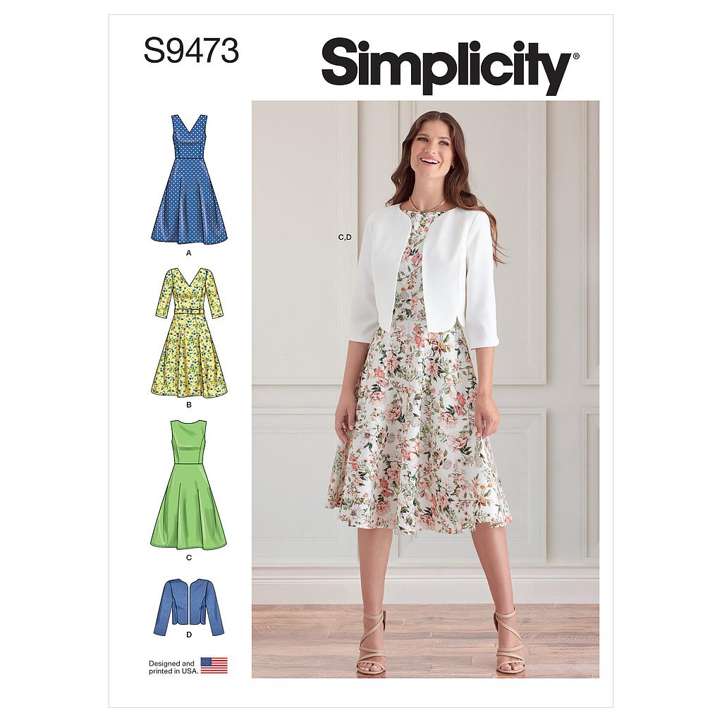 Patron Simplicity 9473 - Robes et veste pour jeunes filles