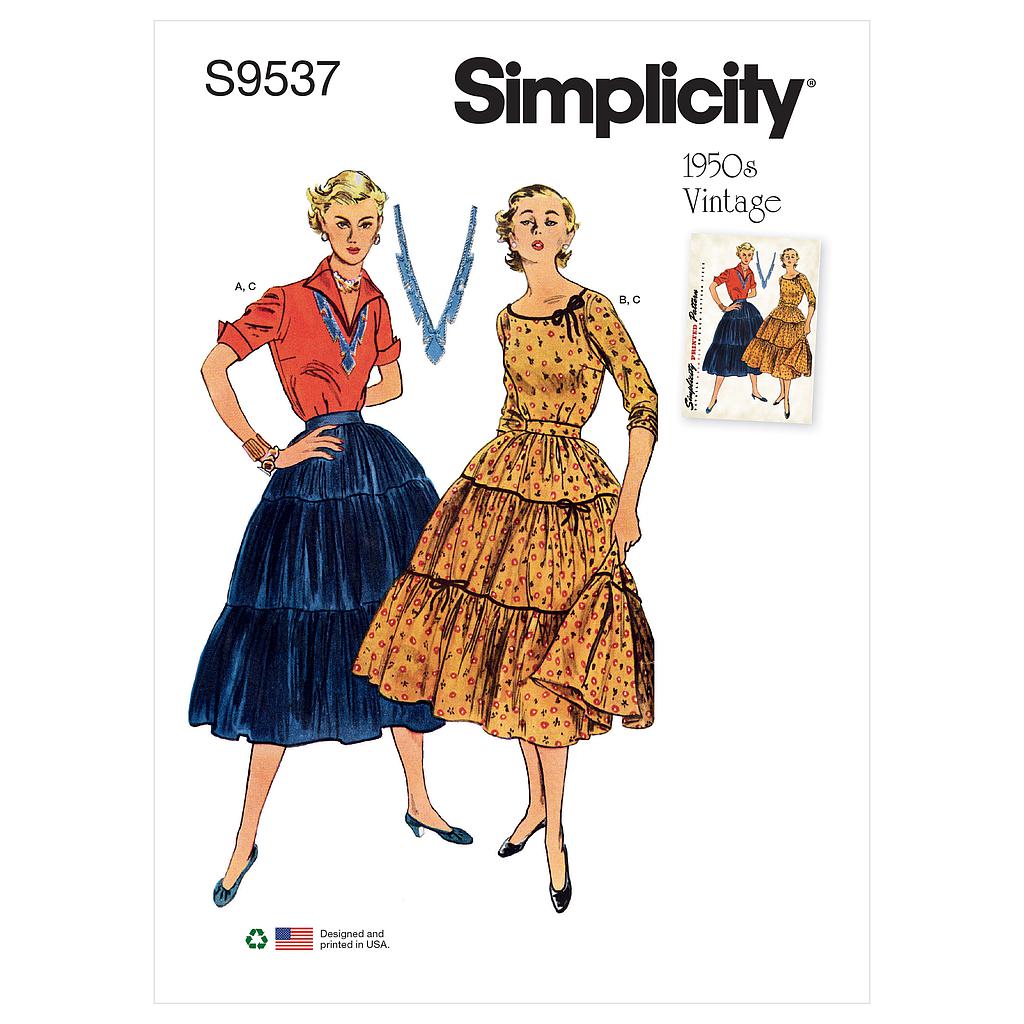 Patron Simplicity 9537 - Chemisier et Jupe pour jeunes filles