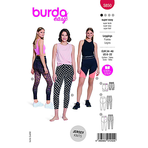 Patron Burda 5850-Leggings