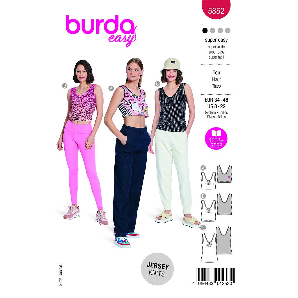 [B5852] Patron Burda 5852-Top