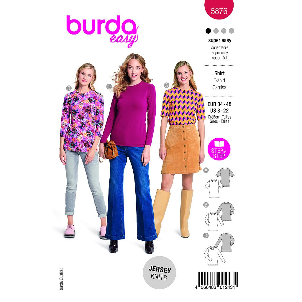 Patron Burda 5876-T-shirt