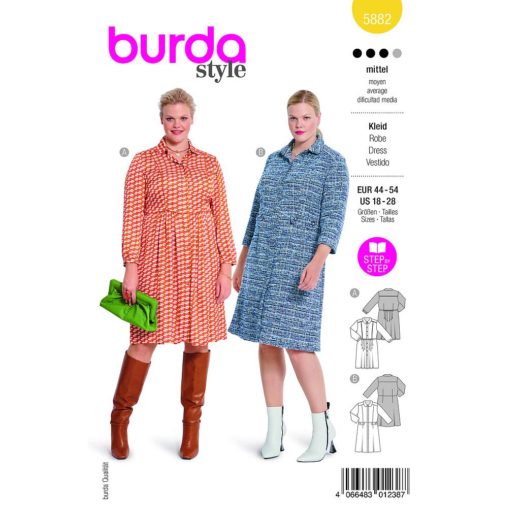 [B5882] Patron Burda 5882-Robe