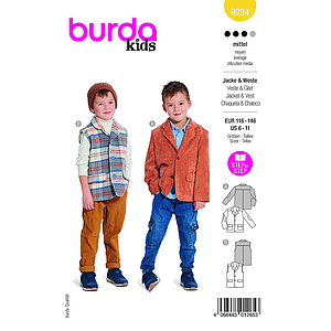 Patron Burda 9234-Veste & gilet