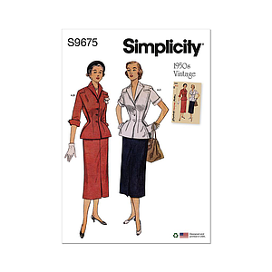 Patron Simplicity 9675 - Jupe et blouson vintage du 34 au 52 (FR)