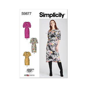 Patron Simplicity 9677 - Robe avec manches du 34 au 52 (FR)