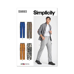 Patron Simplicity 9693 - Pantalon cargo du 32 au 54 (FR)
